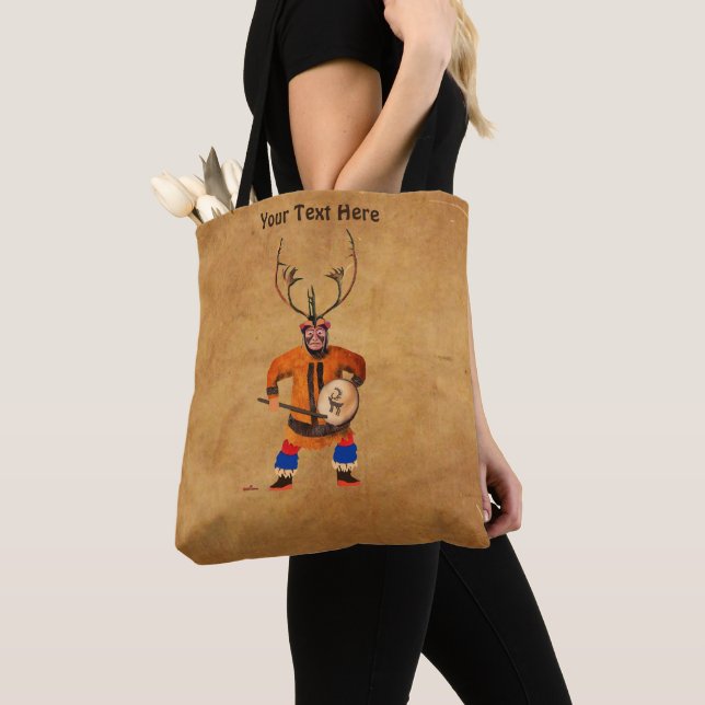Bolso De Tela Shaman tamborilero (Detalle)