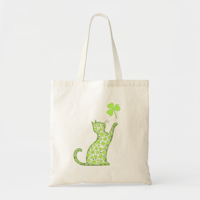 Bolso De Tela Shamrock Cat (Frente)