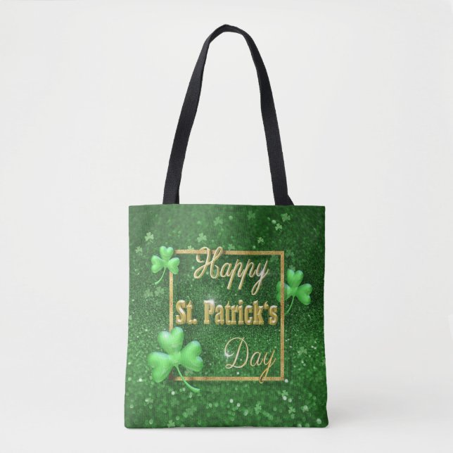 Bolso De Tela Shamrock del Día de San Patricio (Anverso)