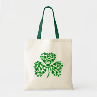 Bolso De Tela Shamrock Skulls