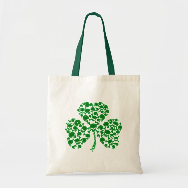 Bolso De Tela Shamrock Skulls (Frente)