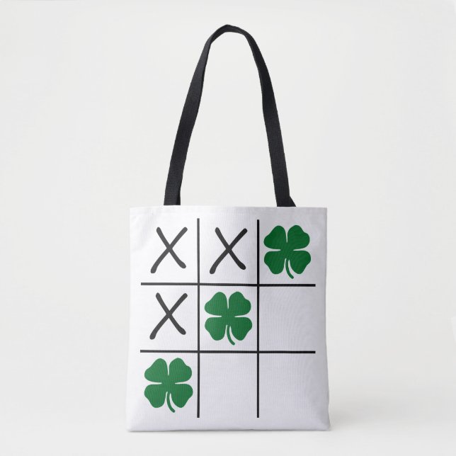 Bolso De Tela Shamrock Tic Tac Toe (Anverso)