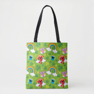 Bolso De Tela Shamrock y patrón arcoiris en Plaza Sésamo