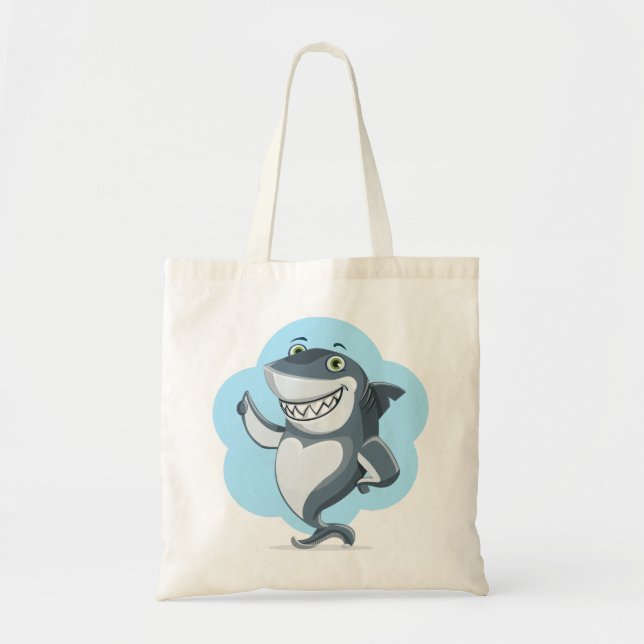 Bolso De Tela Shark Laughing (Frente)