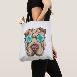 Bolso De Tela Sharpei en gafas de sol