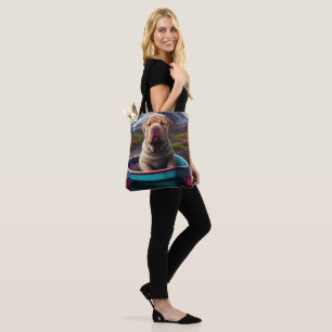 Bolso De Tela Sharpei en una Paleta: Una Aventura Escénica