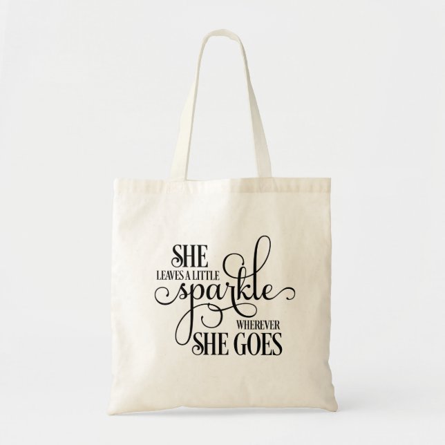 Bolso De Tela She leaves a little sparkle  tote bag (Frente)