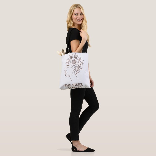 Bolso De Tela She Rises. Always — Minimalist Empowerment Design (Puesto)