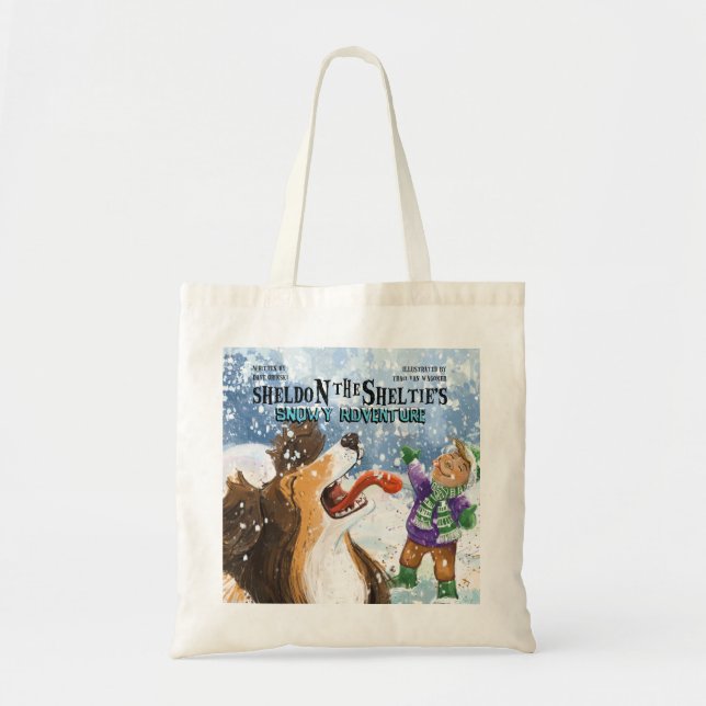 Bolso De Tela Sheldon el Sheltie (Frente)