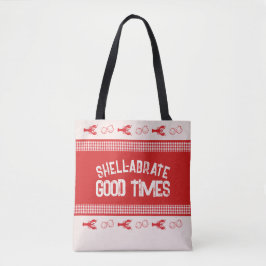 Bolso De Tela Shell-abrate Good Times Casual Seafood Gingham