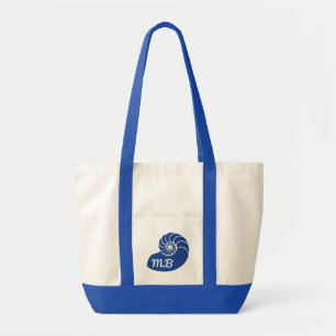 Bolso De Tela Shell azul personalizado