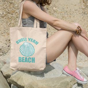 Bolso De Tela Shell Yeah Beach