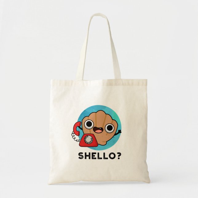 Bolso De Tela Shello Funny Sea Shell Pun (Frente)