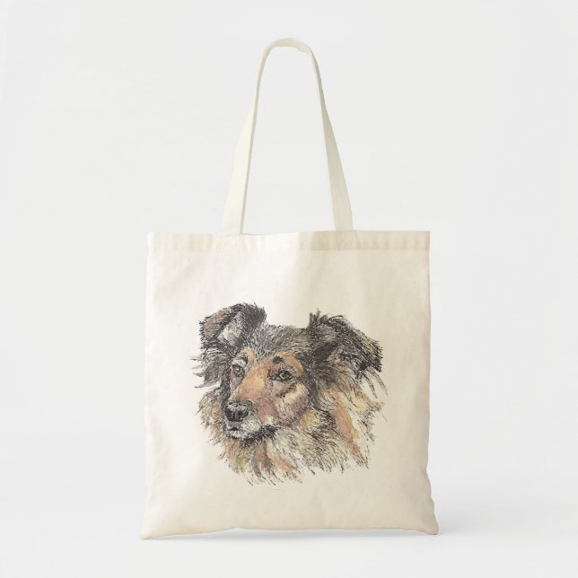 Bolso De Tela Sheltie (Frente)