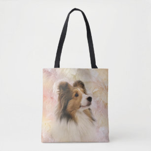 Bolso De Tela Sheltie hace frente