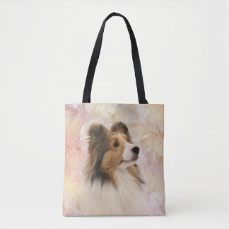 Bolso De Tela Sheltie hace frente