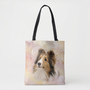 Bolso De Tela Sheltie hace frente