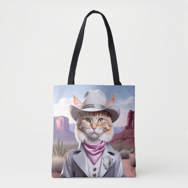 Bolso De Tela Sheriff Cat (Anverso)