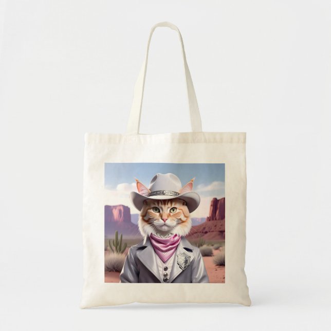 Bolso De Tela Sheriff Cat (Frente)