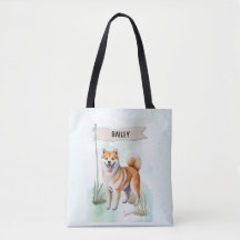 Shiba Inu Acuarela Perro Personalizado