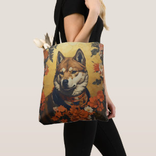 Bolso De Tela Shiba Inu Dog Samurai