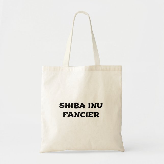 Bolso De Tela shiba inu fancier (Frente)