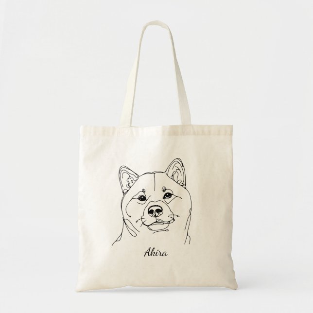 Bolso De Tela Shiba Inu Personalizable Tote Bag (Frente)