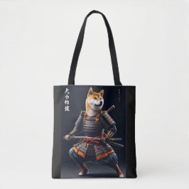 Bolso De Tela Shiba Inu Samurai Guerrero Japonés Arte Elegante