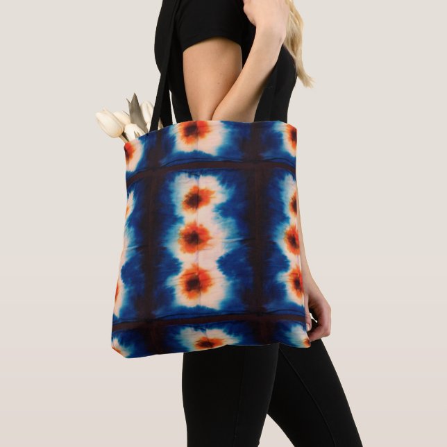 Bolso De Tela Shibori Tie Dye Fabric Pattern Boho (Detalle)