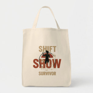 Bolso De Tela Shift Show Survivor — Funny Nurse Burnout Badge