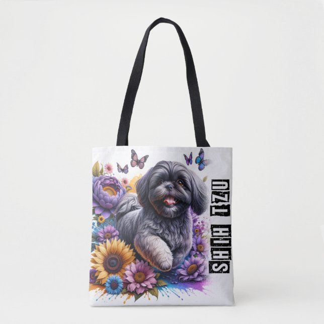 Bolso De Tela Shih Tzu (Anverso)