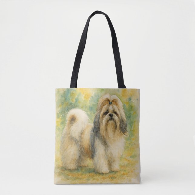 Bolso De Tela Shih Tzu (Anverso)