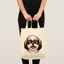 Bolso De Tela Shih Tzu de Michigan con gafas de sol
