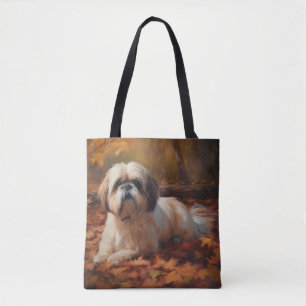 Bolso De Tela Shih Tzu en otoño se inspira en la caída de las ho