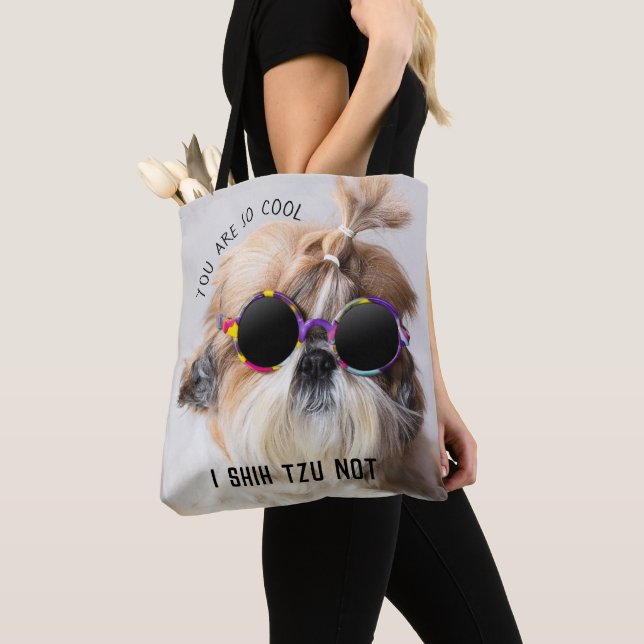 Bolso De Tela Shih Tzu No es divertido a los amantes de los perr (Detalle)