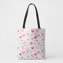 Bolso De Tela Shimmering Watercolor Sweethearts