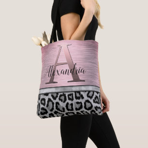 Bolso De Tela Shimmery Pink Rubor Monogram Leopard