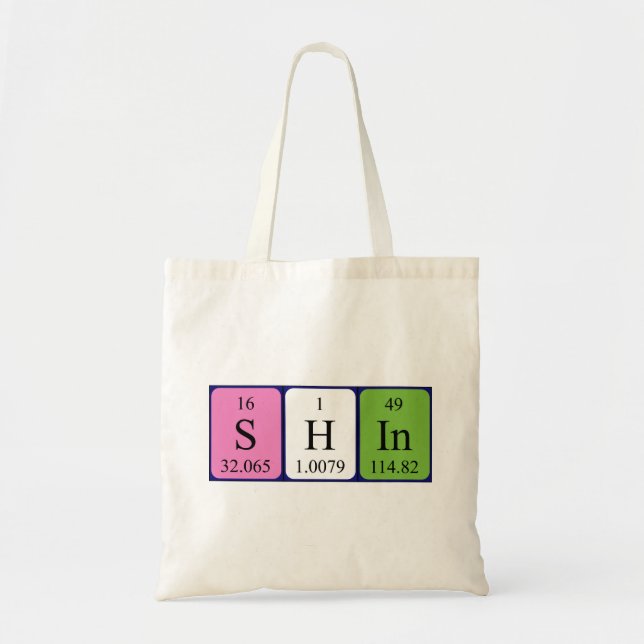 Bolso De Tela Shin nombre de tabla periódica tote bag (Frente)