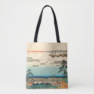 Bolso De Tela Shinagawa, Japón: Impresión de bloques de madera d