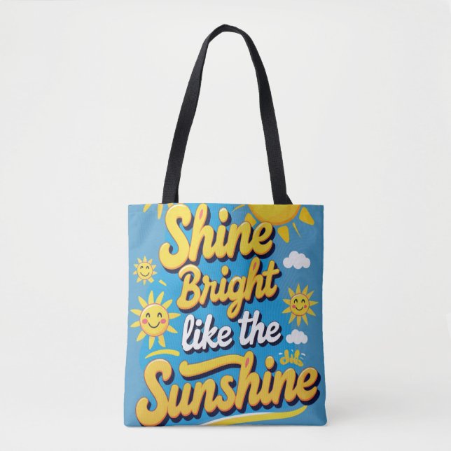 Bolso De Tela Shine Bright Daily - cita radiante (Anverso)
