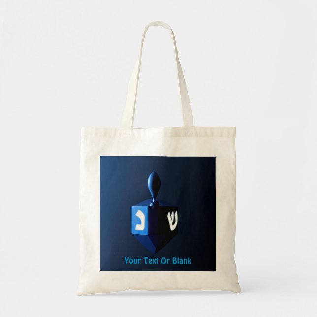 Bolso De Tela Shiny Blue Dreidel (Frente)