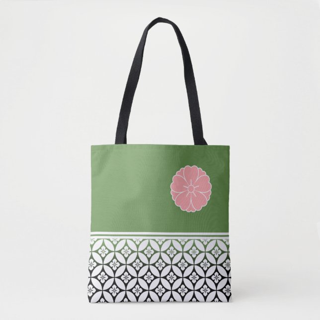 Bolso De Tela Shippou japonés y Escudo Sakura (Anverso)