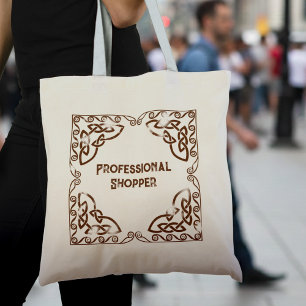 Bolso De Tela Shopper Brown Tribal Knot Celtic