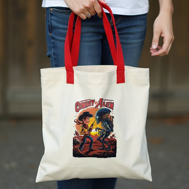 Bolso De Tela Showdown at Sundown - Cowboy vs Alien (Subido por el creador)