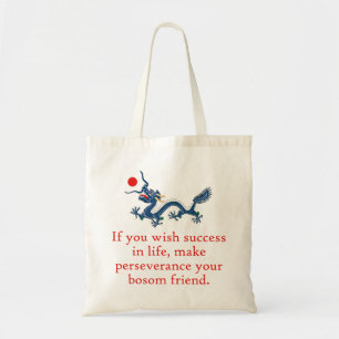 Bolso De Tela Si Desea Éxito En La Vida - Cita De Perseverancia