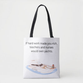 Bolso De Tela Si el trabajo duro te hiciera rico