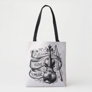 Bolso De Tela Si la vida es una canción, el amor es la música To