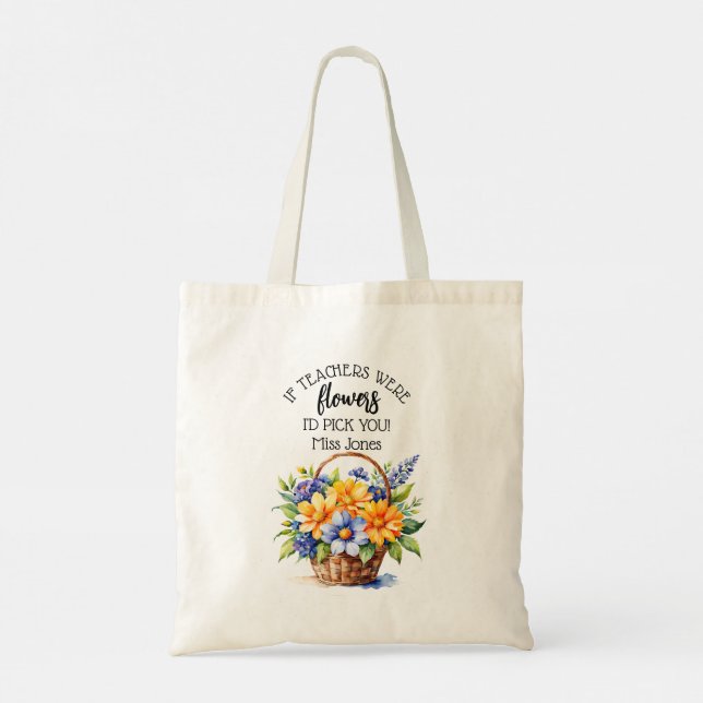 Bolso De Tela si los profesores fueran flores, te daríamos las g (Reverso)