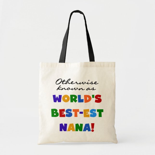 Bolso De Tela Si no conocido como camisetas del Mejor-est Nana (Frente)