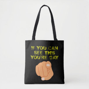 Bolso De Tela Si Puedes Ver Esto Eres Gay Divertido LGBTQ